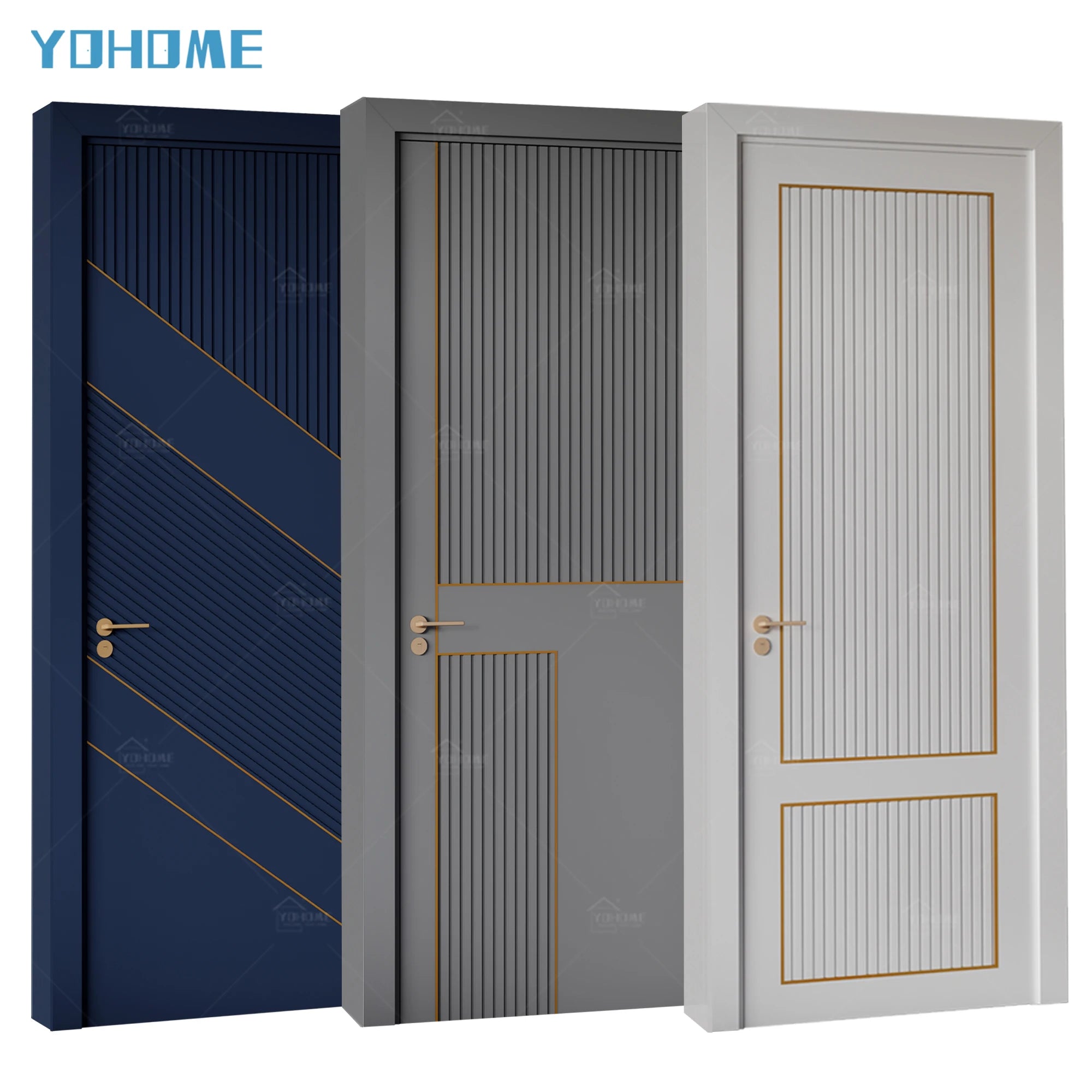China Top Manufacturer Iso Ce fsc Certified Soundproof Wooden Door for House High Quality Durable Modern Home Doors