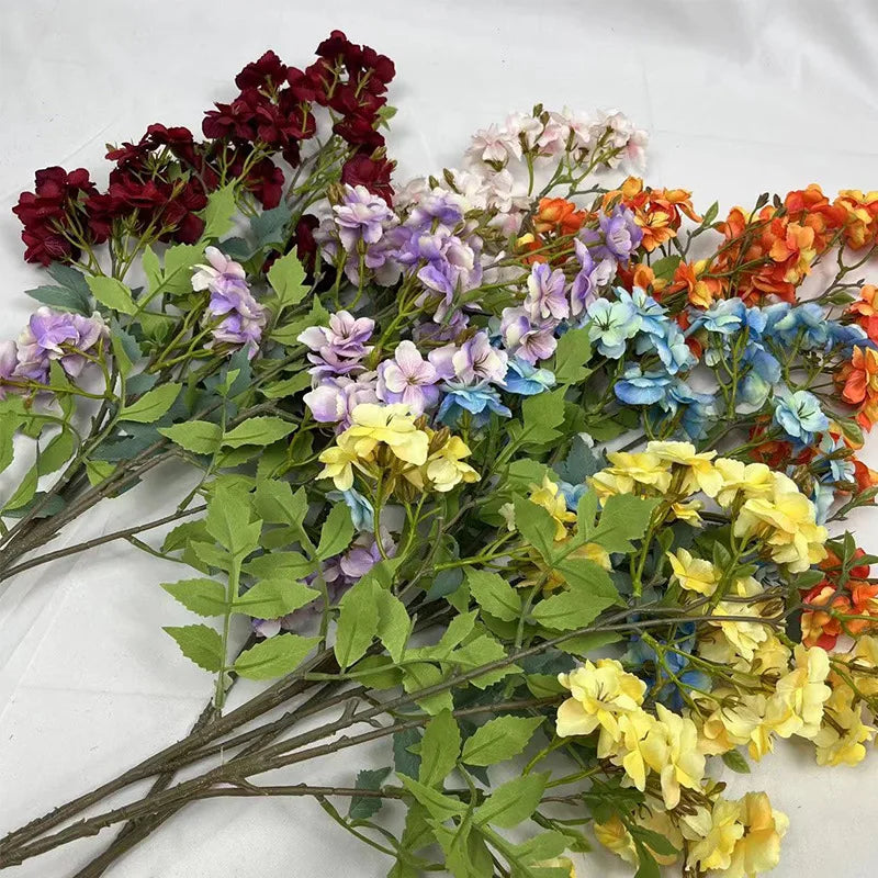 S943 Long Stem Indoor Ceiling Decor Fake Floral Silk Artificial Begonia Flower for Wedding Home Party Event Decoration