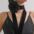 2025 New Collection Retro Exaggerated Float Strap Neck Chain Banquet Accessories Choker Collar Neck Strap Neck Strap Silk Scarf