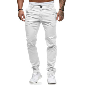 Wholesale Street Wear Trouser Men's Sweatpants Casual Solid Color Slim Fit Business Pants for Man