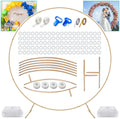 Wedding Birthday Party Decoration Arch Backdrop Stand Iron Flower Rack Golden Circle Wedding Backdrop Arch Stand