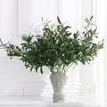 S02187 High Quality Wedding Artificial Flowers Indoor Real Touch Leave Long Stem Artificial Olive Branch With Olive Fruits