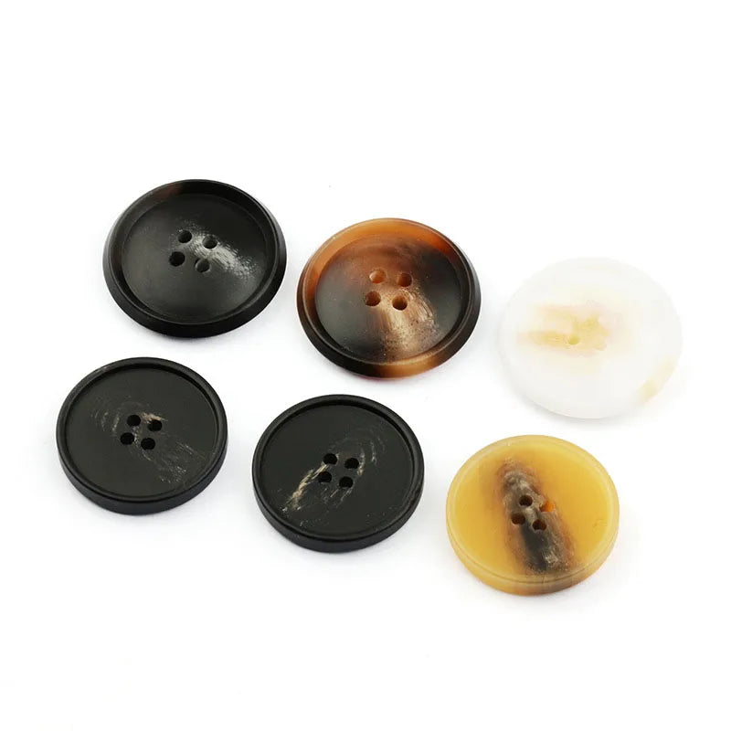 Big Size Men's and Women's Suit Four-holes Resin Round Sewing Buttons Shirt Sweater Hand-stitched Clothing Coat Garment Buttons