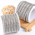Hot Selling Men's Double Woven Circular Grinding Chain Necklace Stainless Steel Jewelry Making Supplies Products