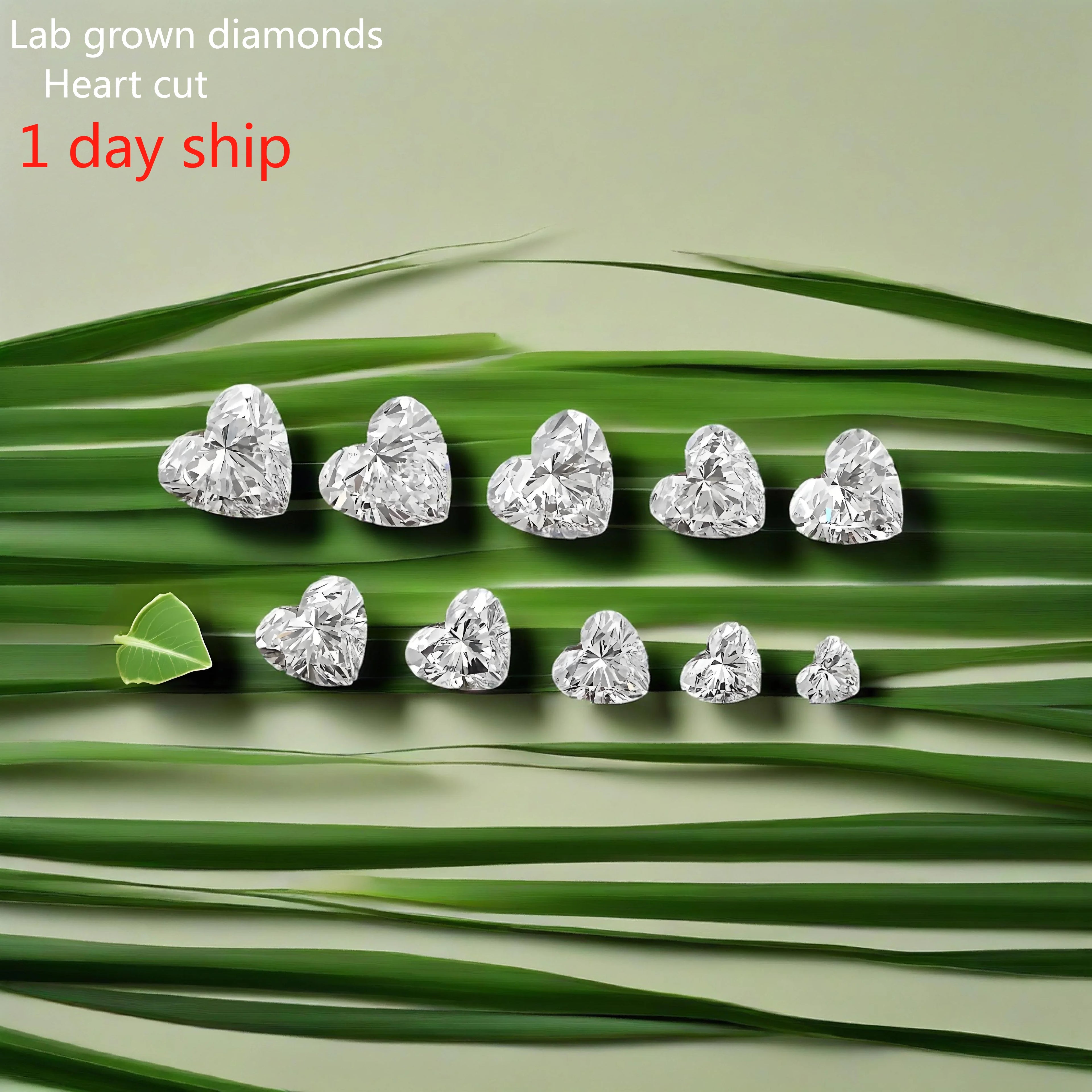 Melee Size Heart Shape Fancy Lab Grown Diamonds DEF VS Hpht Loose Heart Cut Diamonds 0.1ct-0.5ct Heart Man Made Diamond