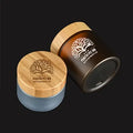 Unique Cream Jar 50g 150g 250g 500g Frosted Amber Eco Friendly Plastic Pet Bamboo Lid Design Cosmetic Body Cream Jar