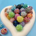 JC Crystal Mix Colors Resin Rhinestone Beads for Pens Jewelry Making Round Rhinestone Ball Beads 20mm