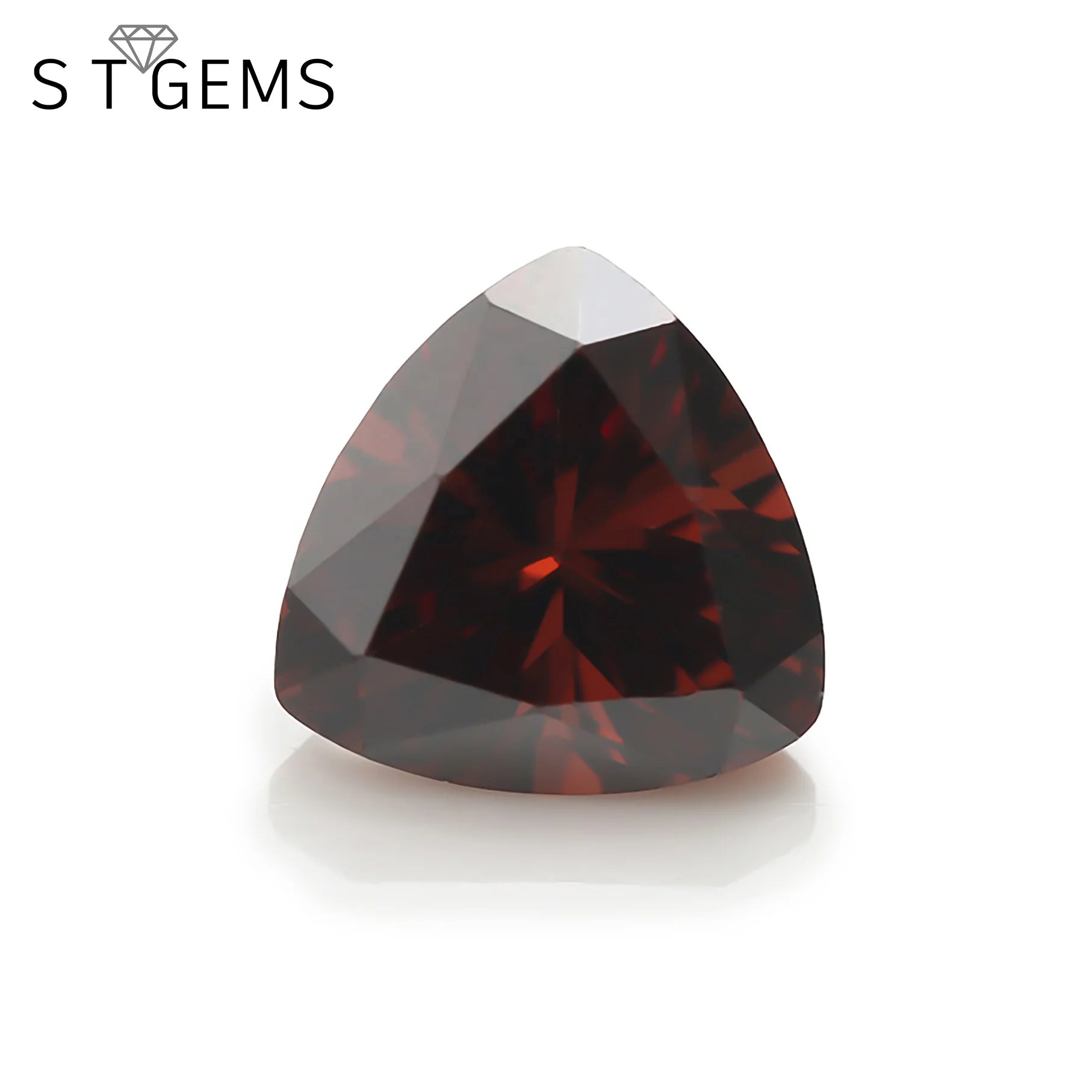 Factory Directly Big Size CZ Stones Loose Coffee Triangle Shape Cubic Zirconia for Jewelry Set