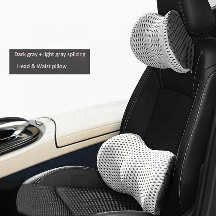 Adjustable Height 4D Air Mesh Woven Memory Foam Eco-Friendly Removable Washable Portable Car Cushion Lower Back Sciatic Pillow