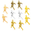 5color Rugby Player Charms Necklace Key Chain Pendant Bracelet Jewelry Making Handmade Diy Supplies 30*16mm I1133