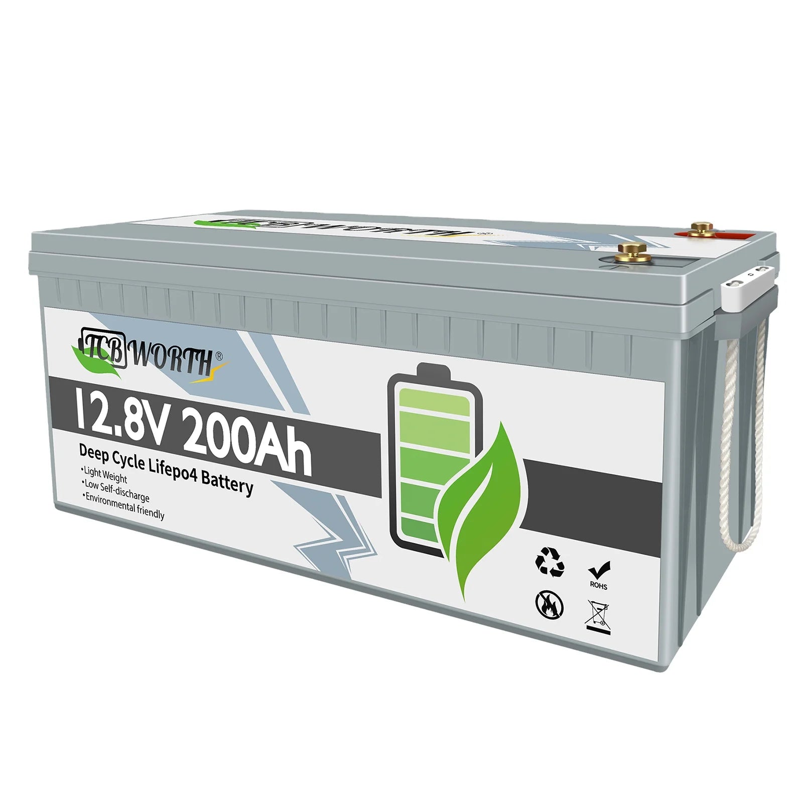EU Stock TCBWORTH Lithium Battery 12V 12.8v LFP Battery 200ah Lifepo4 Battery for Solar System