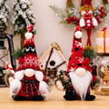 New Christmas Hairball Knitted Curved Hat Dwarf Figure Adornment Crutch American Faceless Doll