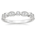 OLAN Luxury Jewelry Eternity Bands 925 Sterling Silver Moissanite Rings VVS1 Clarity Wedding Rings for Women