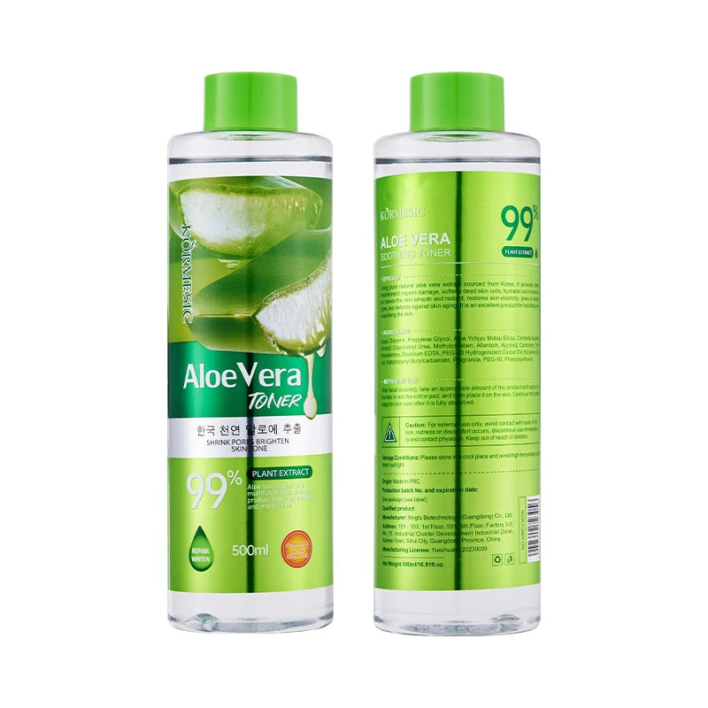 KORMESIC Hot Sales Korean Aloe Vera Toner Skin Care Soothing Refreshing Calming Aloe Skin Toner for Face
