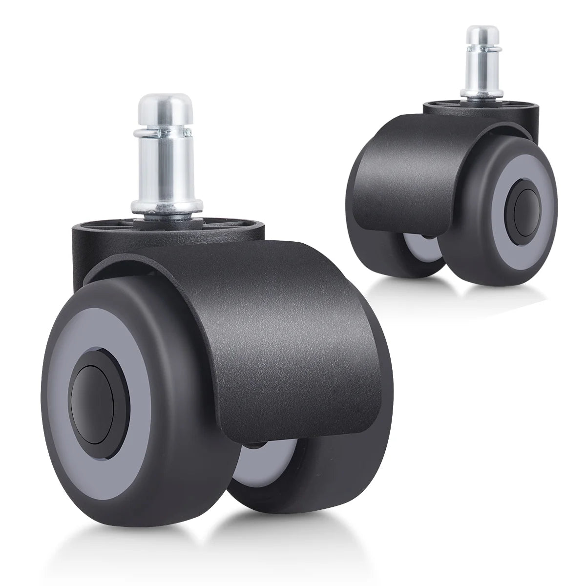 2 Inch Swivel 360 Degree Rotary  Pu Caster Wheel With Twin Wide Wheel Office Furniture Caster Design Polyurethane Skateboard