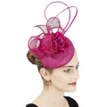 Amazon Sells Europe United States Bride Four Layers Hemp Fashion Church Hats Women Banquet Headdress Fascinator Hats for Ladies