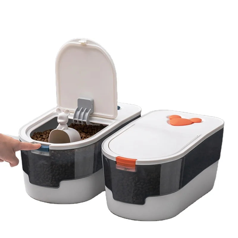New Press Grain Storage Barrel 5KG Transparent Dog Food Cat Food Bucket Household Insect Proof Moisture-proof sealed