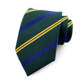 Classic Men's Polyester Tie for Gentlemen British Jacquard Woven Necktie with Striped Suit for Formal Occasions