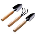 3pcs/set Gardening Tools Balcony Home-grown Planting Digging Suits Home Wooden Handle Garden Tools with Shovel Rake