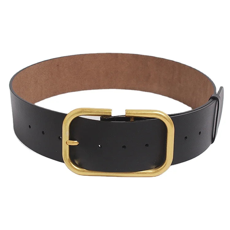 Top Selling Fashion Genuine Leather Belt Fashion Wide Waist Seal Women Waist Belt for Dresses Stretchy Belt