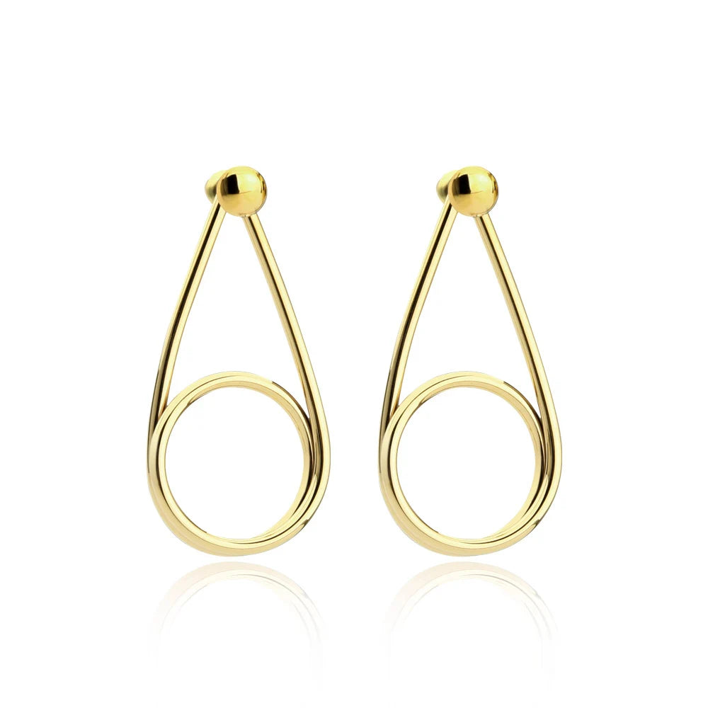 Water Drop Line Dangle Earrings Gold Color Drop Earrings for Women Long Earrings Jewelry Brincos Grandes Oorbellen