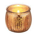 Autumn Harvest Electroplated Gold Rose Gold Amber Glass Votive Candle Holder for Fall Decor HOBBY