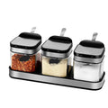 Household Kitchen Spice Jar Set Glass Sugar Storage Organizer Seasoning Container Spice Jar