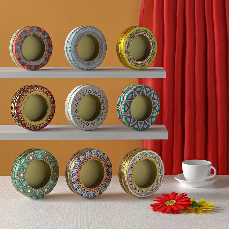 New Arrival 2025 Empty Saffron Tin Container Round Metal Tinplate for Spice Saffron for Tea and Beverages