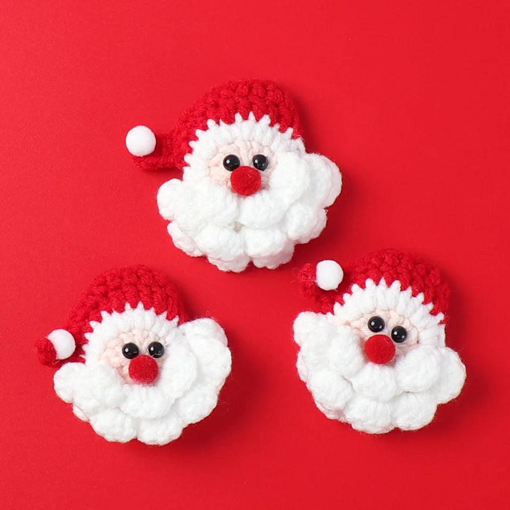Creative Multi-Color Cute Crochet Santa Claus Dwarf Pendant Wholesale Woolen Knitted Desktop Ornament Christmas Figurine Toys