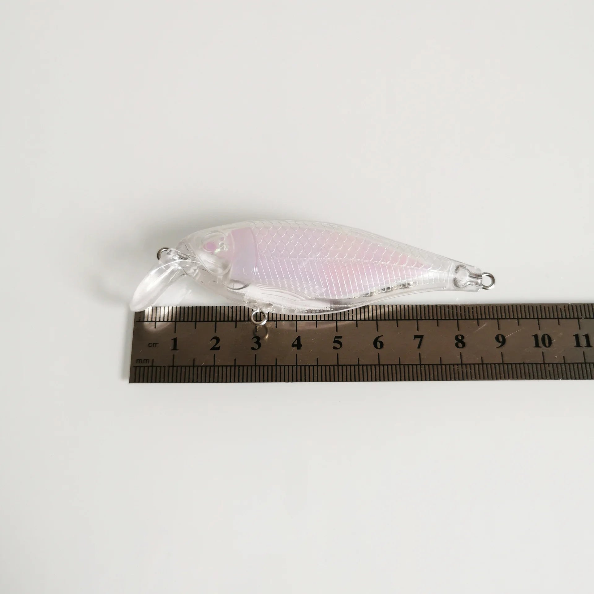 NEWMAJOR 8.5cm 11g Floating Unpainted Inner Foil Minnow Bait ABS Hard Plastic Fishing Lures Wobblers Blanks River DIY Tackle