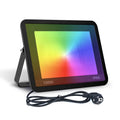 Tuya Wifi Control Smart Flood Light IP66 30W 50W 100W CCT Adjustable RGB Floodlight With Wireless Connection and Voice Control
