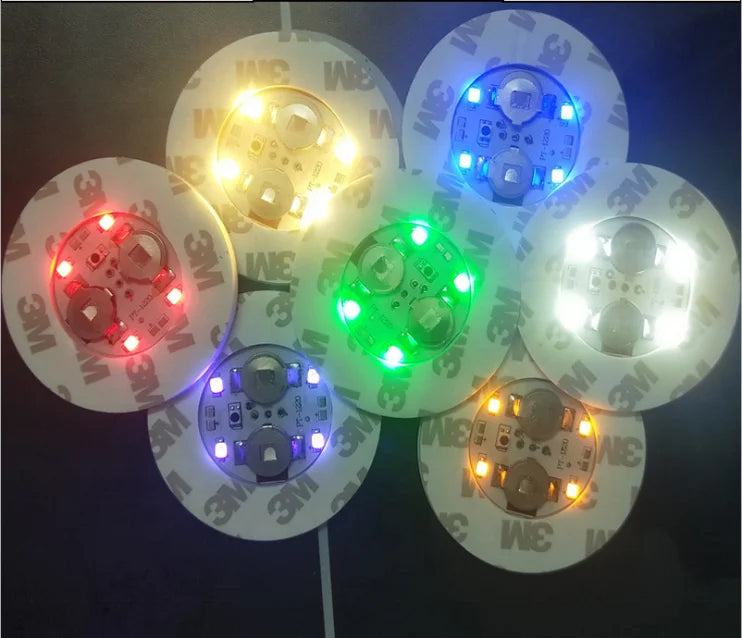 Hot Sell EVA  LED  coaster Sticker OEM logo Led Bottle Lighting coaster for champagne Bottle or Cup