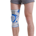 Adjustable Knee Support with Straps Nylon and Spandex Knee Sleeve with Silicone Pad for Gym