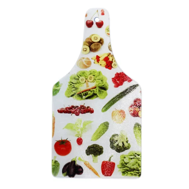 Qualisub 7.5x14 Inch Tempered Glass Bottle Shape Textured Frosted Surface Cutting Board Sublimation Cutting Board Blanks
