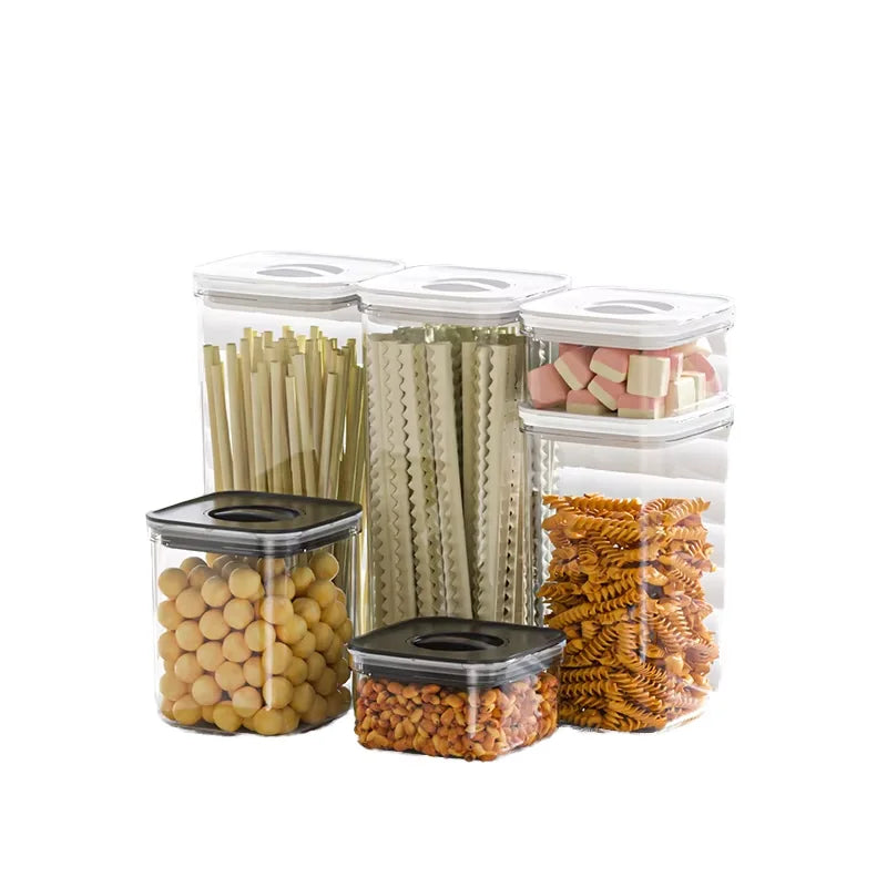 6 Pieces BPA Free Premium Airtight Stackable Food Containers Plastic Organizer Food Storage Boxes Bins Lid Storage Container Set