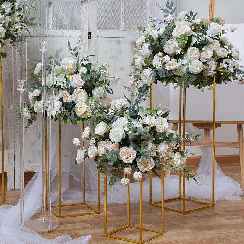 2026 New Design Wedding Decorations Flower Ball Arrangements Artificial Rose Flowers Table Centerpiece