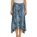 Custom New Design Women Stylish Printed Elegant Light Blue Lady Summer Skirts