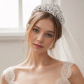 Handmade Freshwater Pearl Rhinestone Crown Hair Accessories Princess Wedding Tiara Hairband