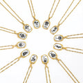 Joolim Jewelry 18k PVD Gold Plated Tarnish Free & Waterproof Shell 12 Birth Flower Stainless Steel Necklace Women Jewelry