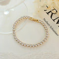 18k Gold Plated Stainless Steel Charmjewelry Gift Gypsophila Full Cz Cubic Zircon Bracelet for Women