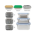 Stainless Steel Bento Box for Kids Lunch Container Microwave Safe Food Container Lunch Box Adults with Plastic Lid