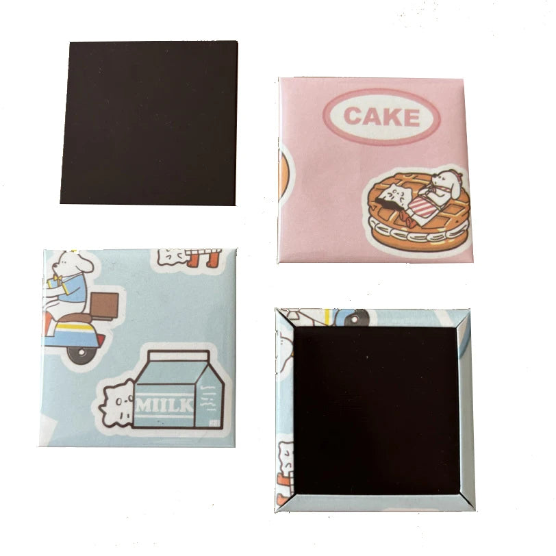 50*50mm Square Shape Custom Refrigerator Fridge Magnets