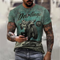 Custom Graphic Printed Men's T-shirts Round Neck Fashion Tee Tops Short Sleeve T Shirt for Men 2023