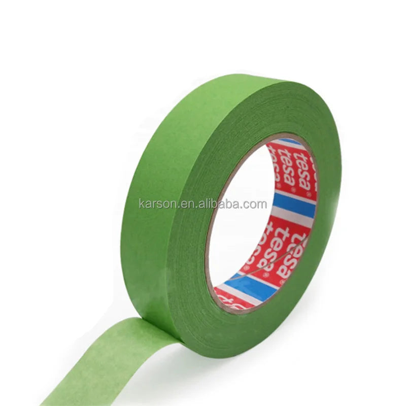 Tesa 4338 Spray Paint Masking High Viscosity High Temperature Resistance and No Residual Adhesive Green Micro Crepe Paper Tape