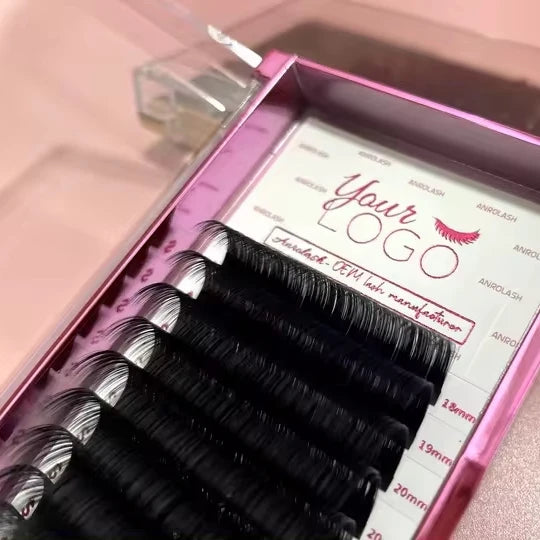 Anrolash 0.03 0.05 0.07 Individual Sample Mink Lash Trays c d Fluffy Cashmere Eyelash Extension Lashes