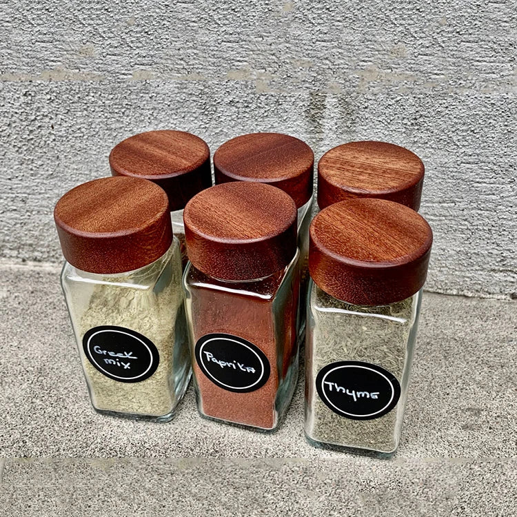 Chinese Manufacturer Customized Printing Private Label 120ml 4oz Reusable Square Food Spice Bottle Packaging Sets