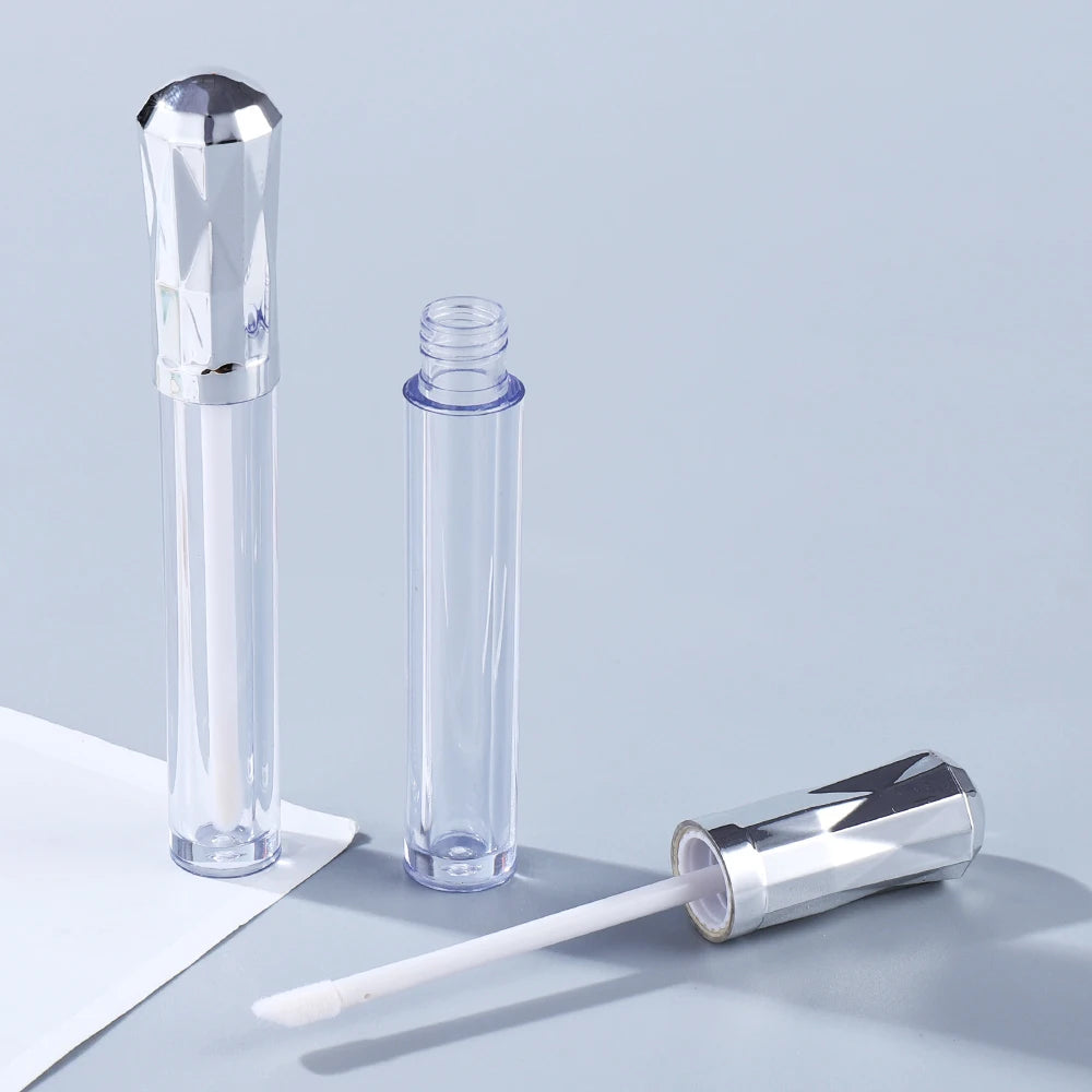 Empty Plastic Silver Top Lipgloss Container