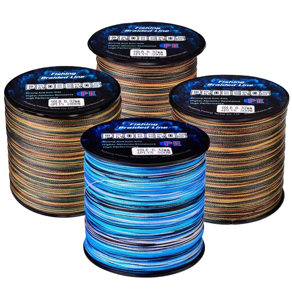 8 Strands 100LBS Saltwater Fishing Line Camouflage Pe Mainline 500m 1000m Pe Strong 8 Weaves Braided Fishing Rope