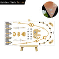 Moonlight Waterproof Retro Hot Stamping Silver Gold Tattoo Sticker Temporary Body Decoration Men Girls' Party Glitter Effect 5-7