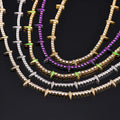 Best Selling Rapper-inspired Chain 13mm Barbed Tennis Chain Necklace Iced Out ZC NecklaceJewelry Tennis  Necklace for Man